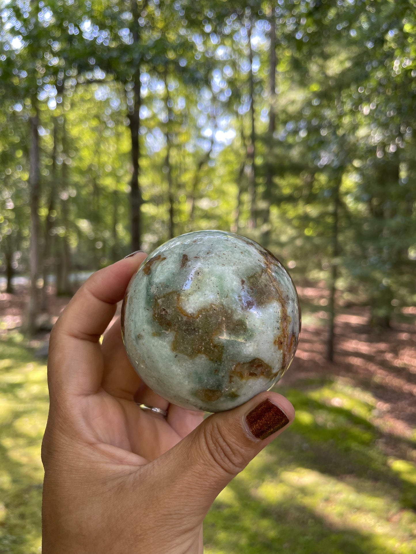Ocean jasper sphere