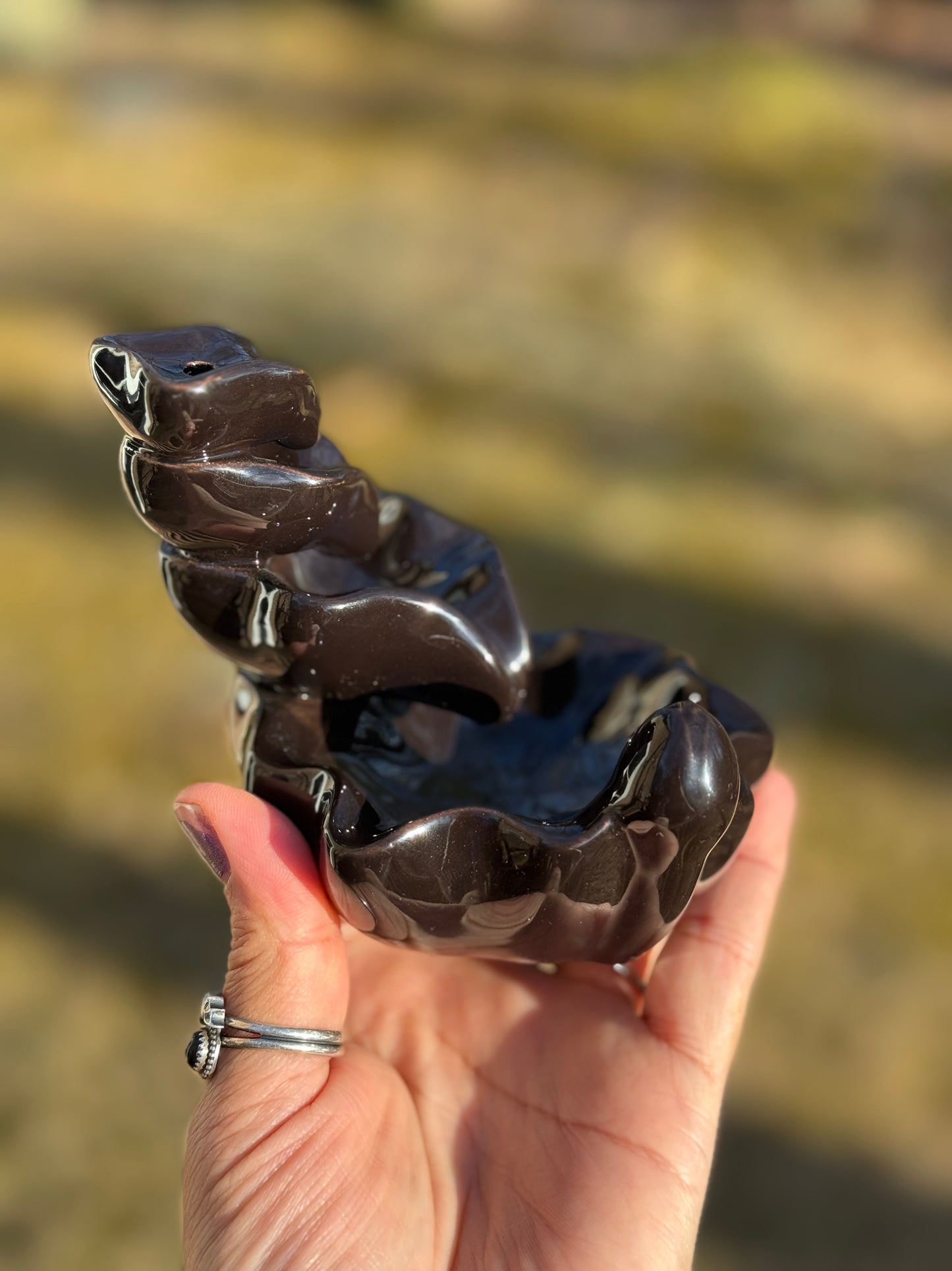 Lily leaf Backflow incense fountain