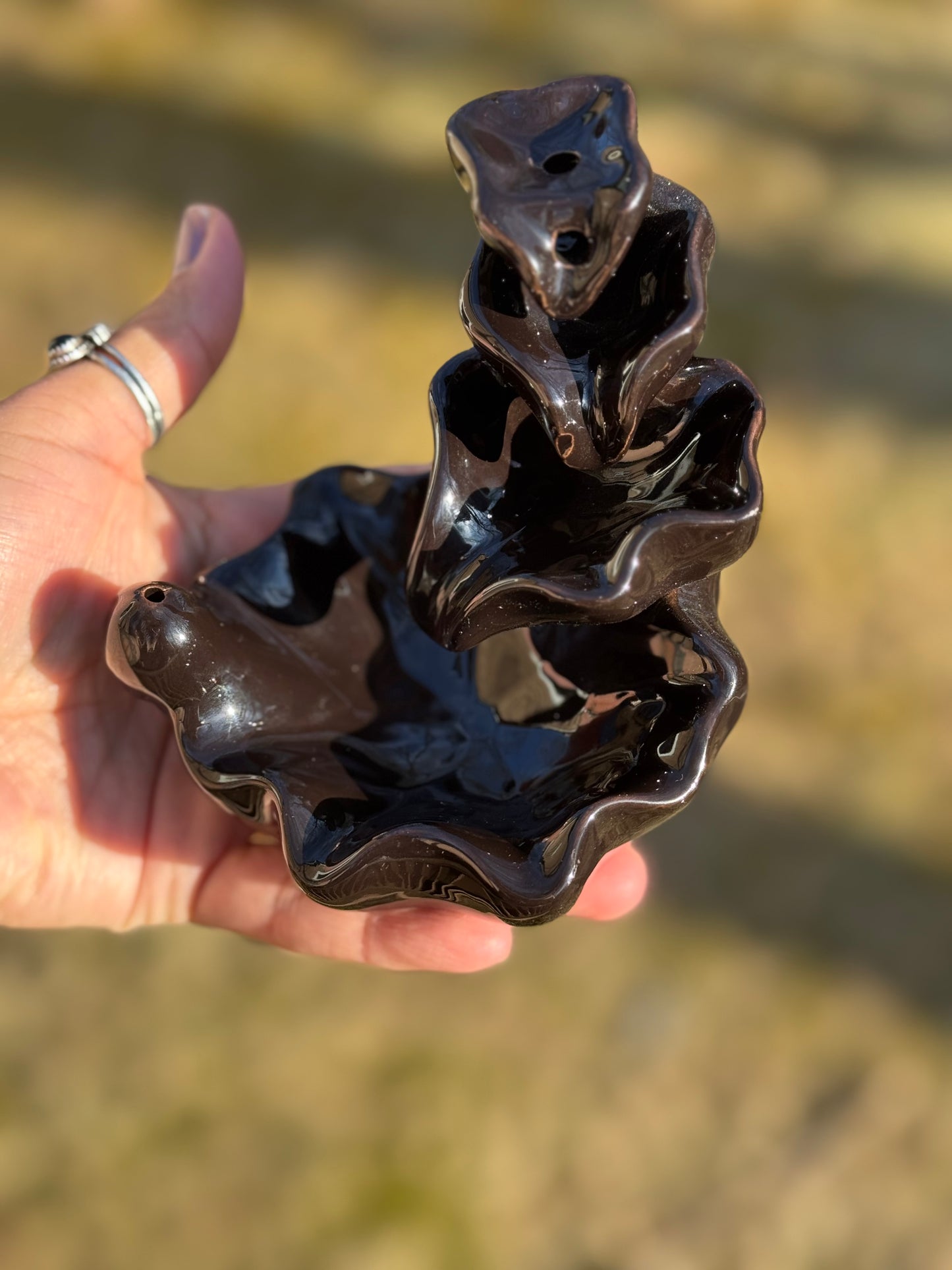 Lily leaf Backflow incense fountain