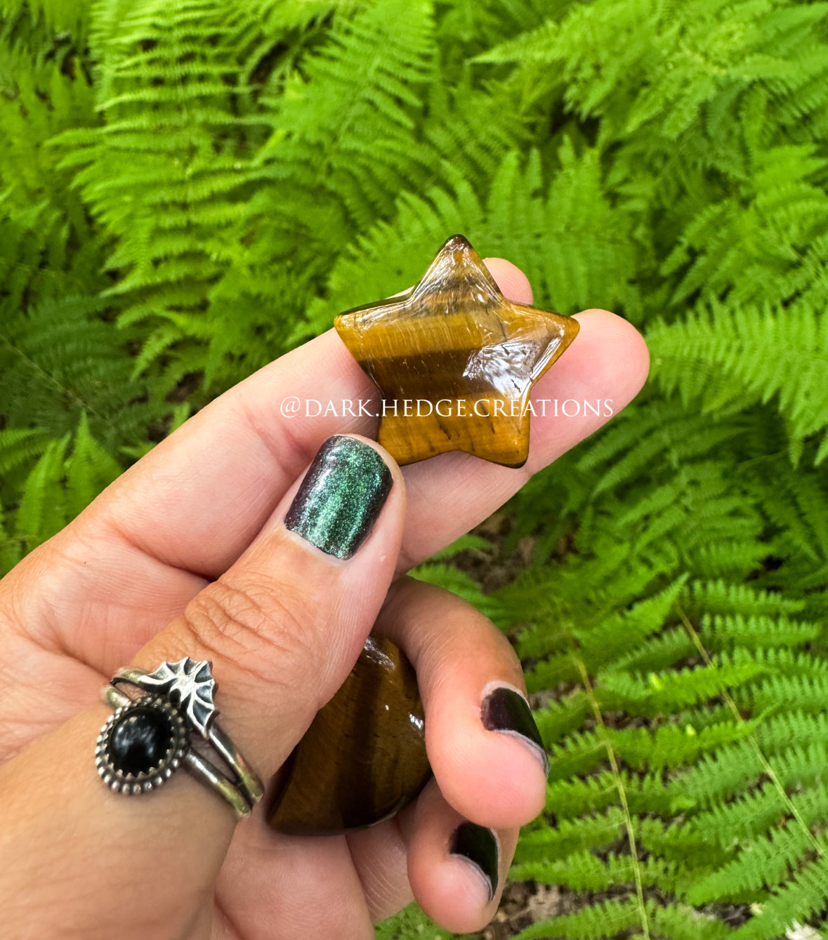 Tiger’s eye star and moon set