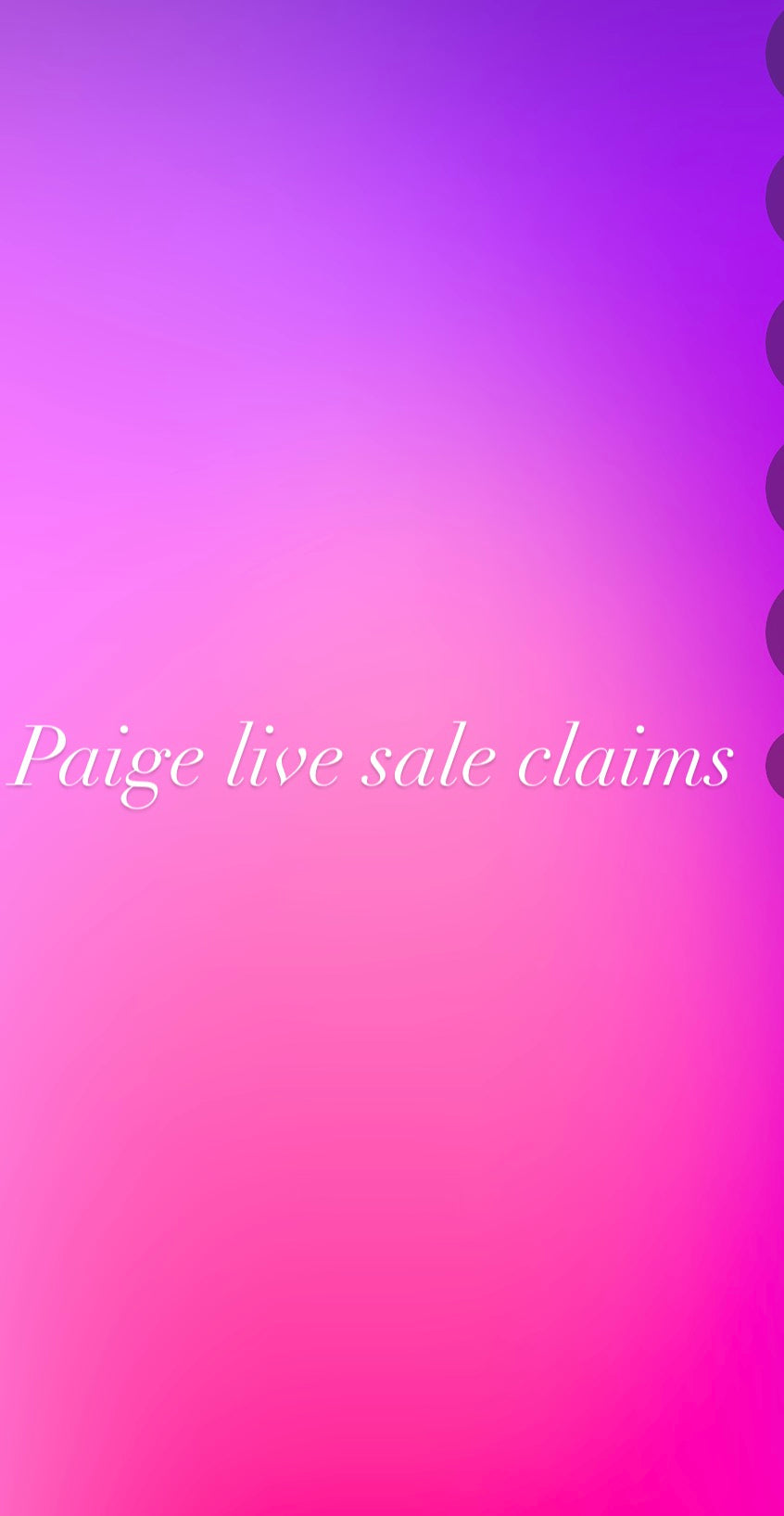 Multi item listing Paige live Sale Claims