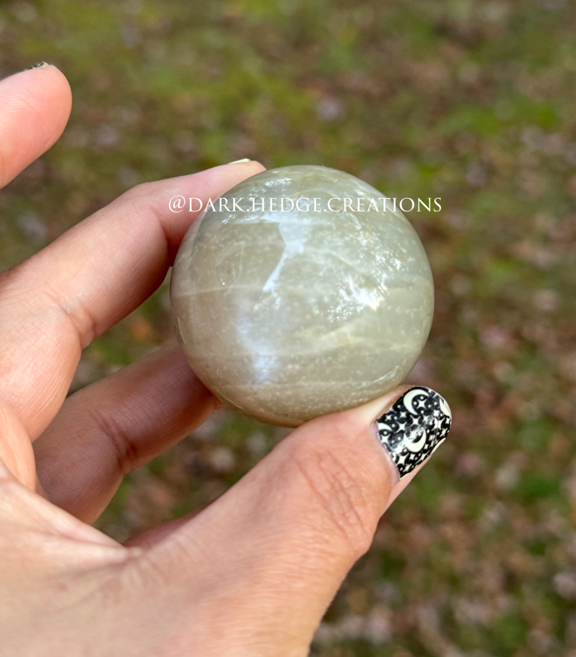White moonstone sphere