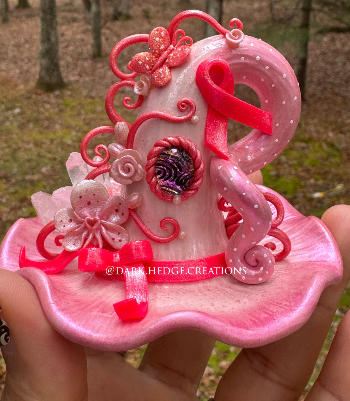 “Aware” witch hat(Breast cancer awareness)