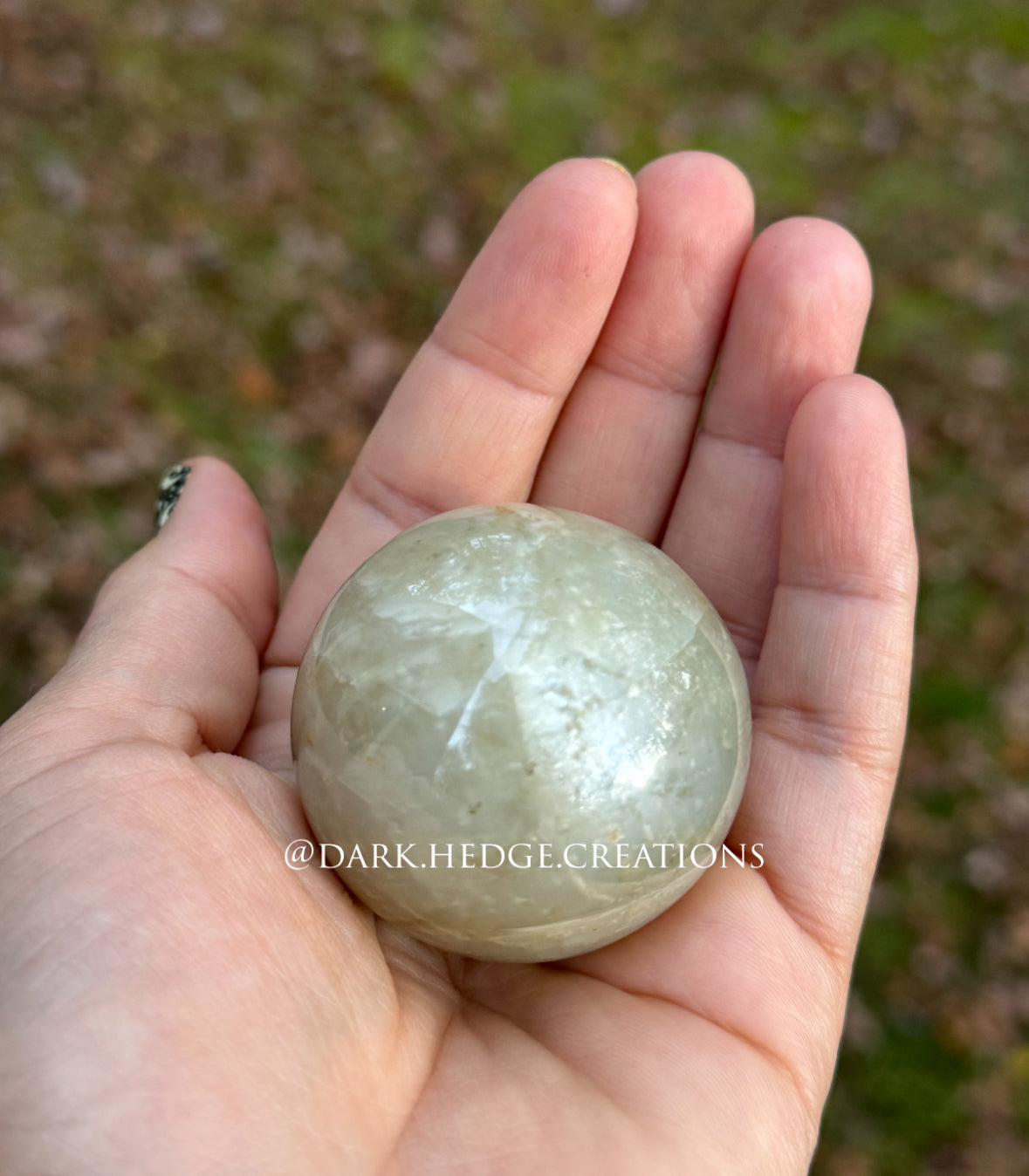 White moonstone sphere