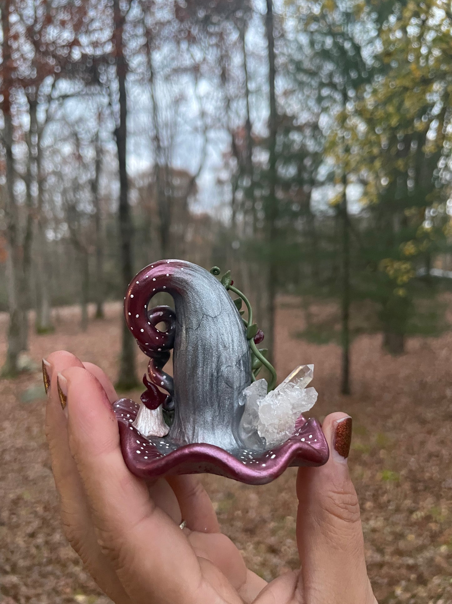 Ghostly garden with hat