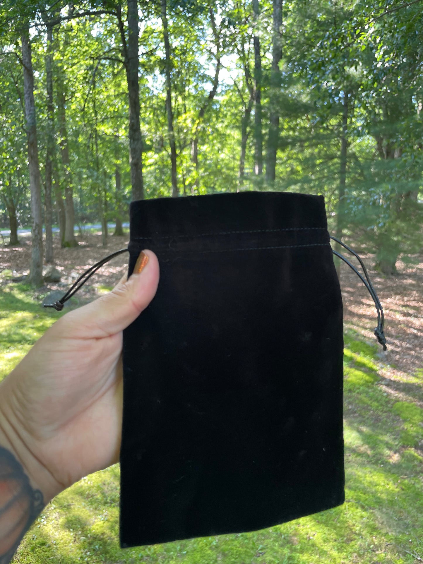 Velvet moon crystal pouch