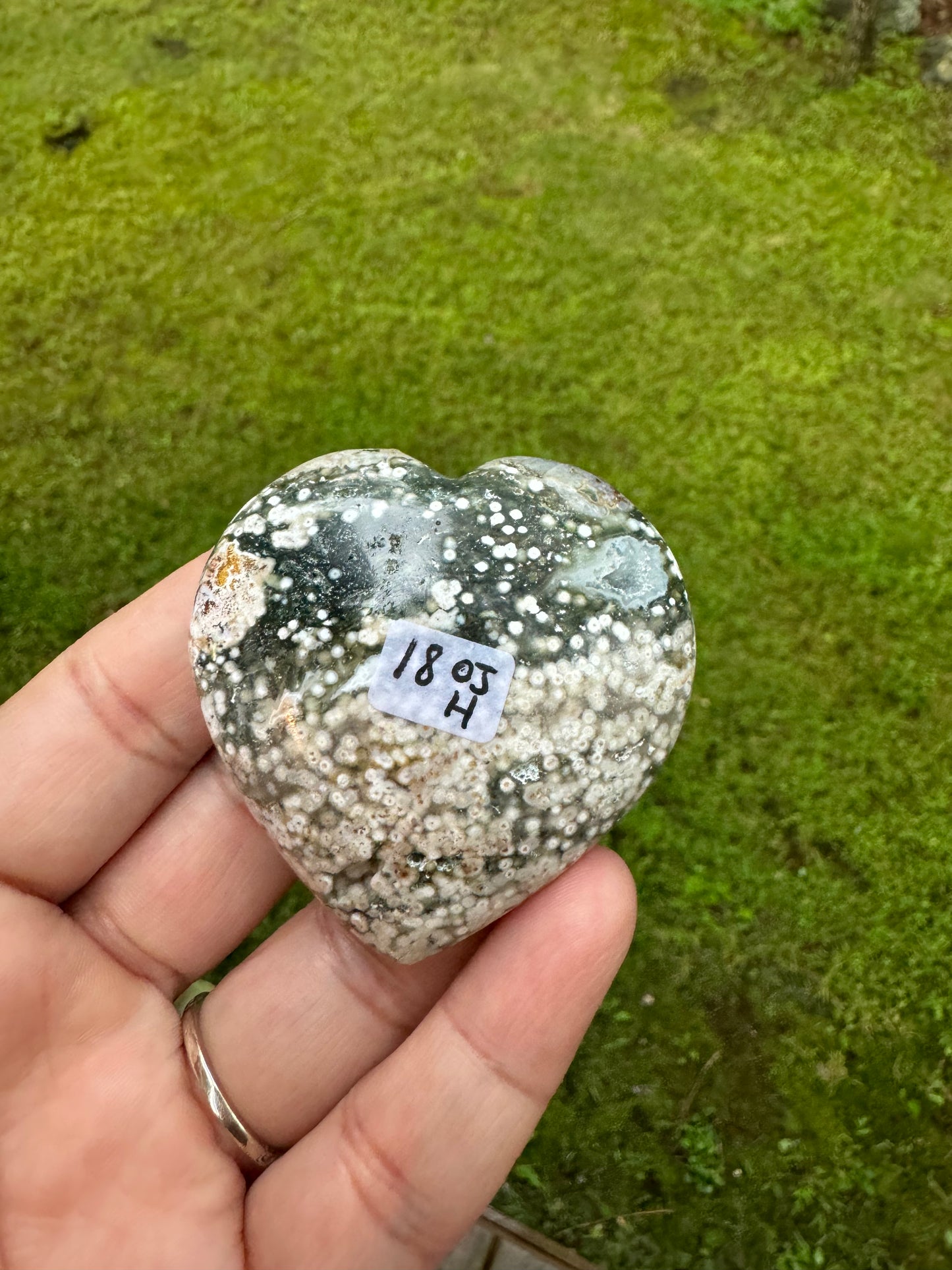 Extra quality ocean jasper heart