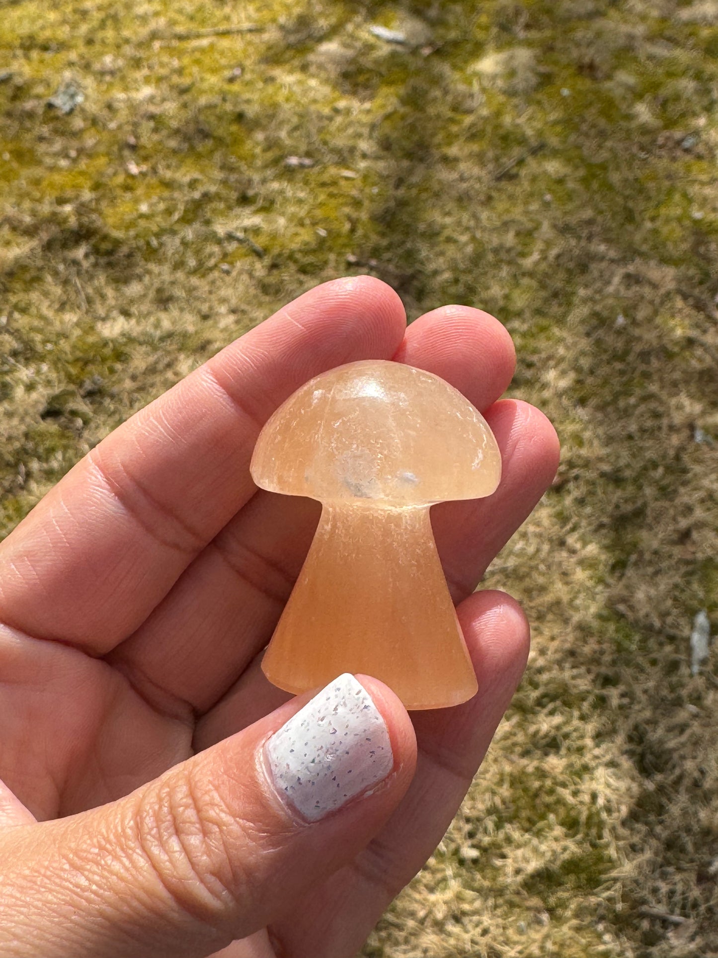 Orange selenite mushroom