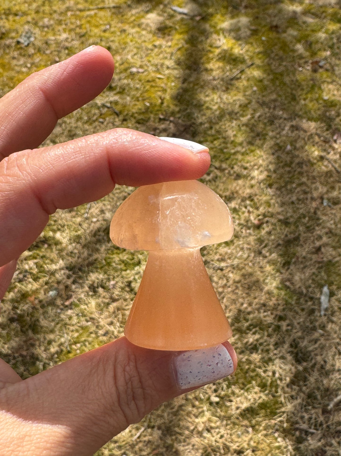 Orange selenite mushroom