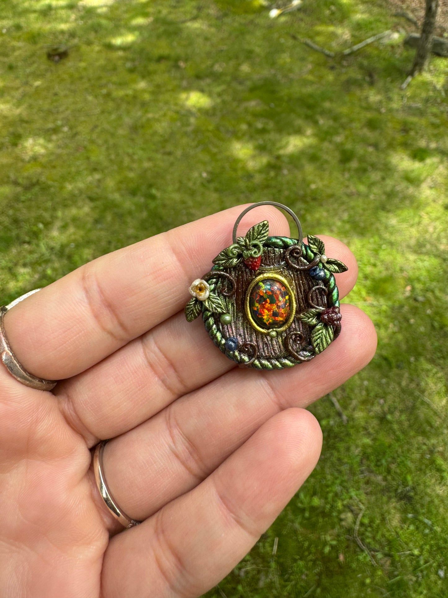 “Fruits Of The Forest” Fairy door pendant