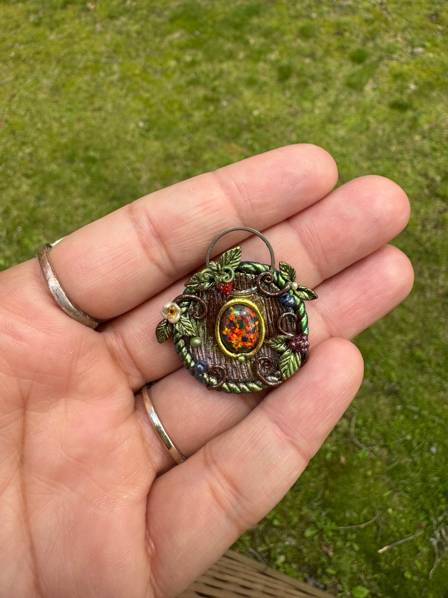 “Fruits Of The Forest” Fairy door pendant