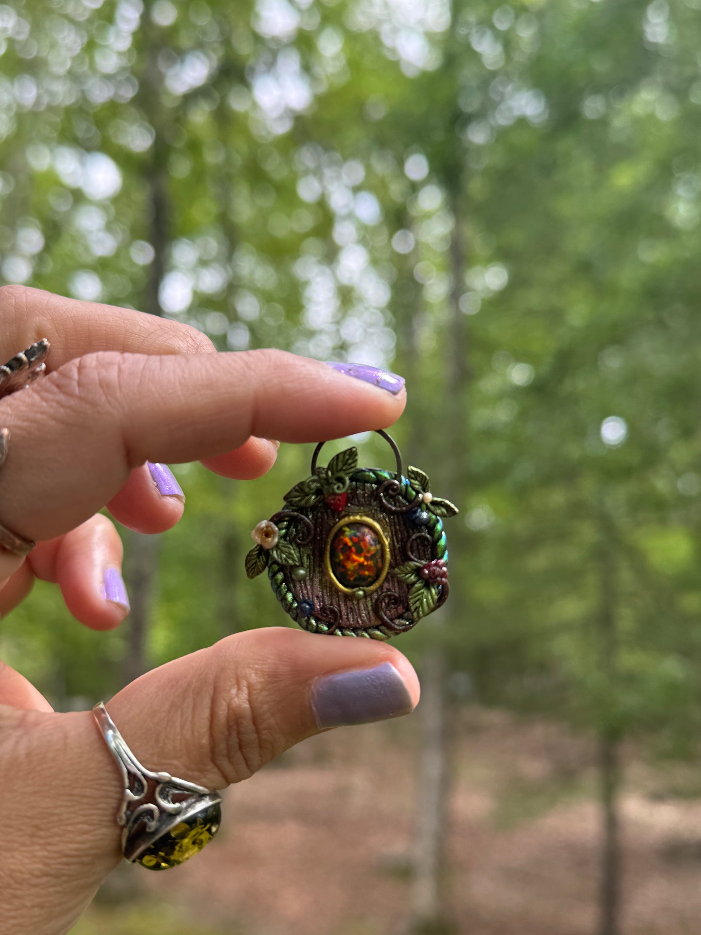 “Fruits Of The Forest” Fairy door pendant