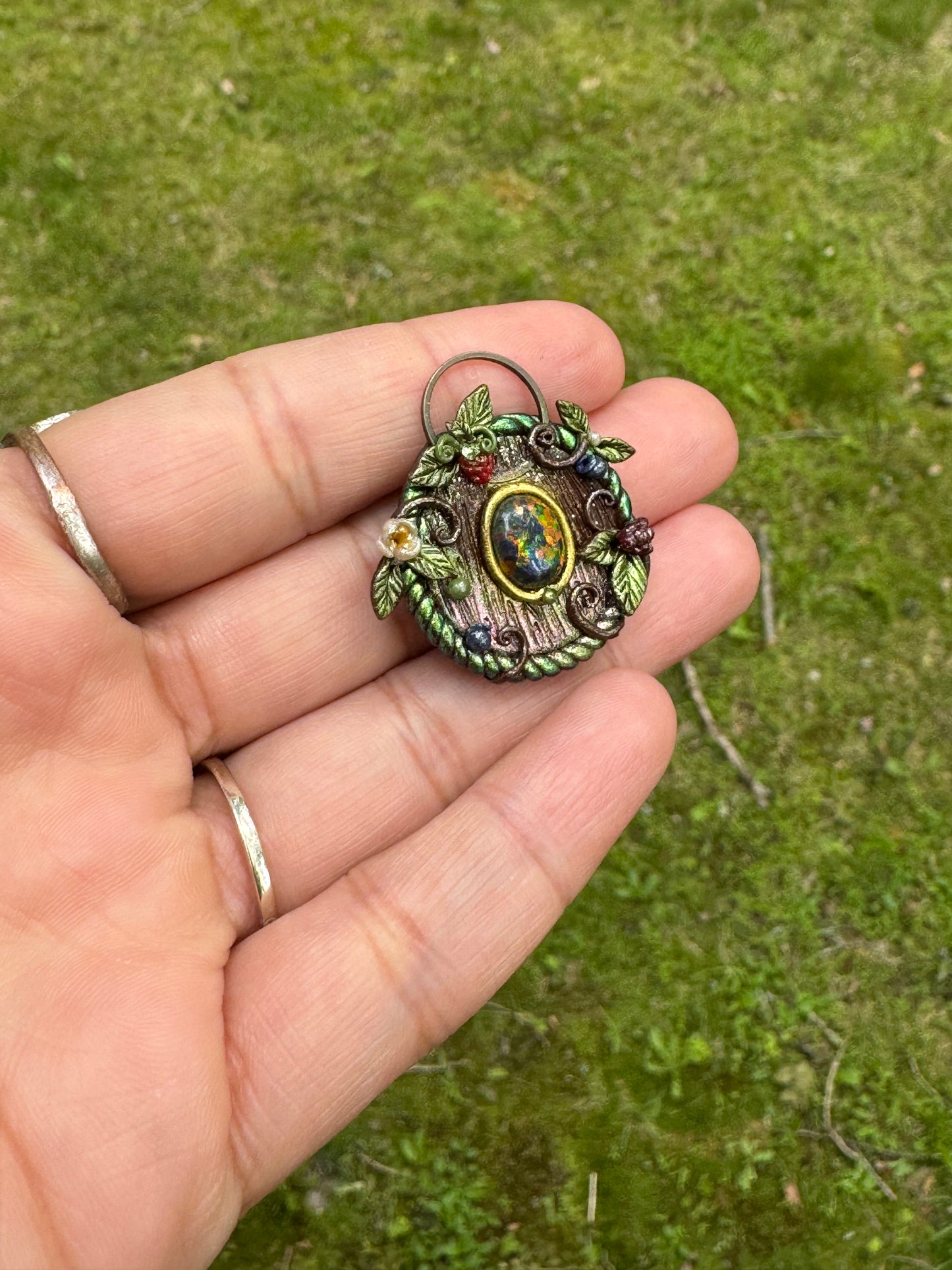 “Fruits Of The Forest” Fairy door pendant