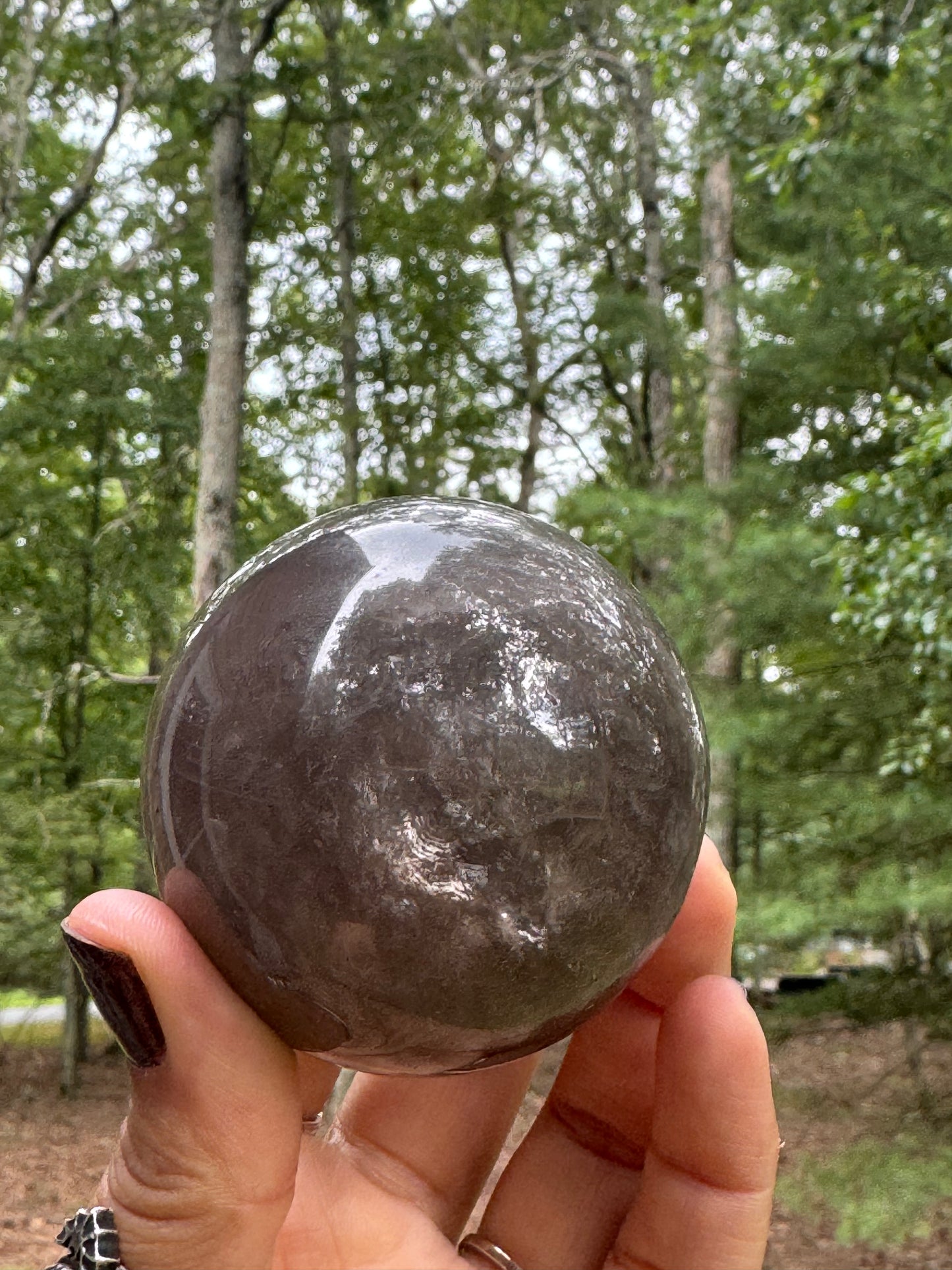 Smoky quartz sphere
