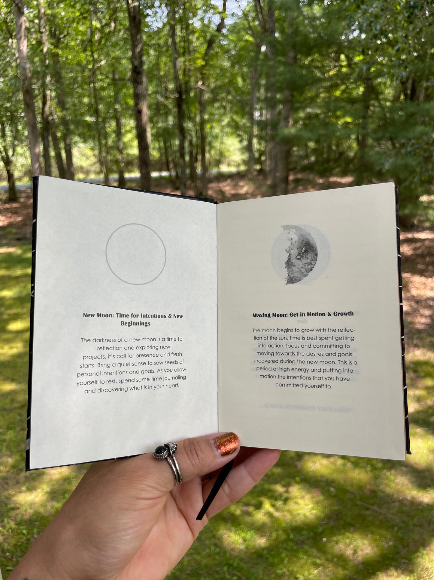 Leather bound moon a phase ritual journal (small)