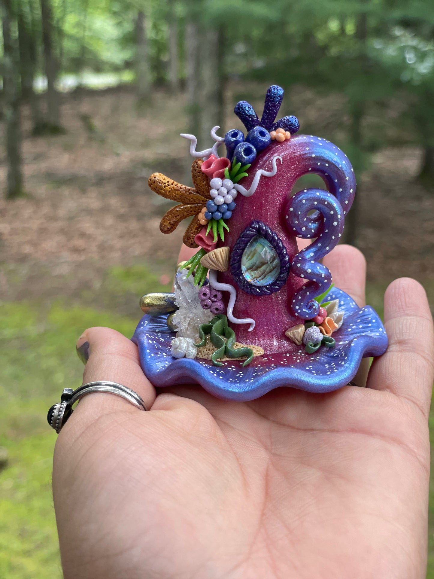 Coral cleansing witch hat