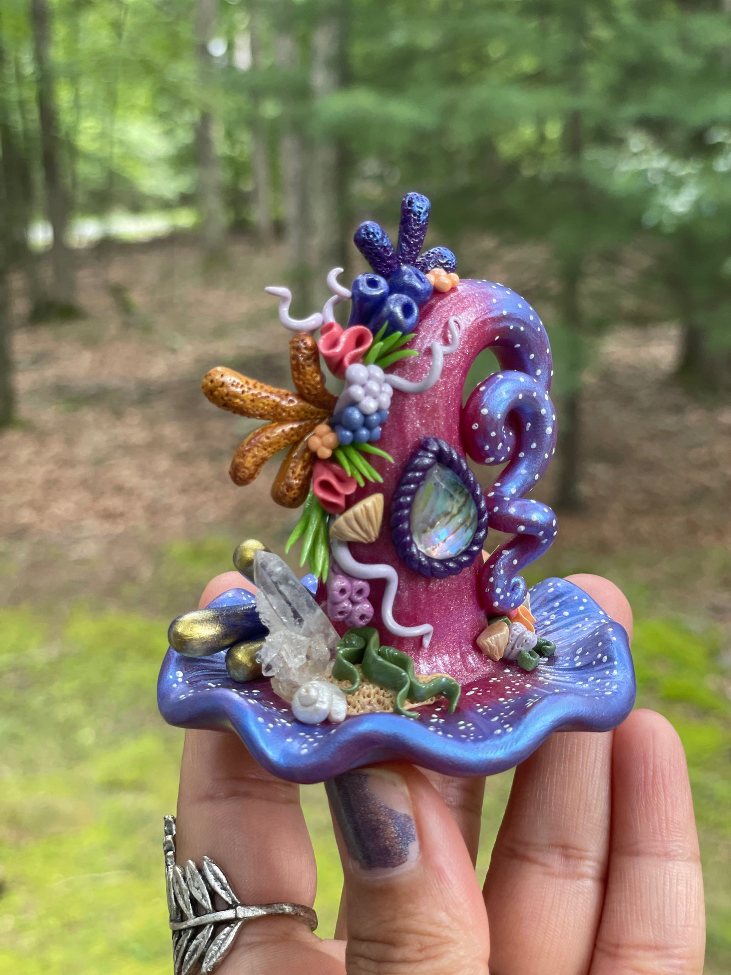 Coral cleansing witch hat