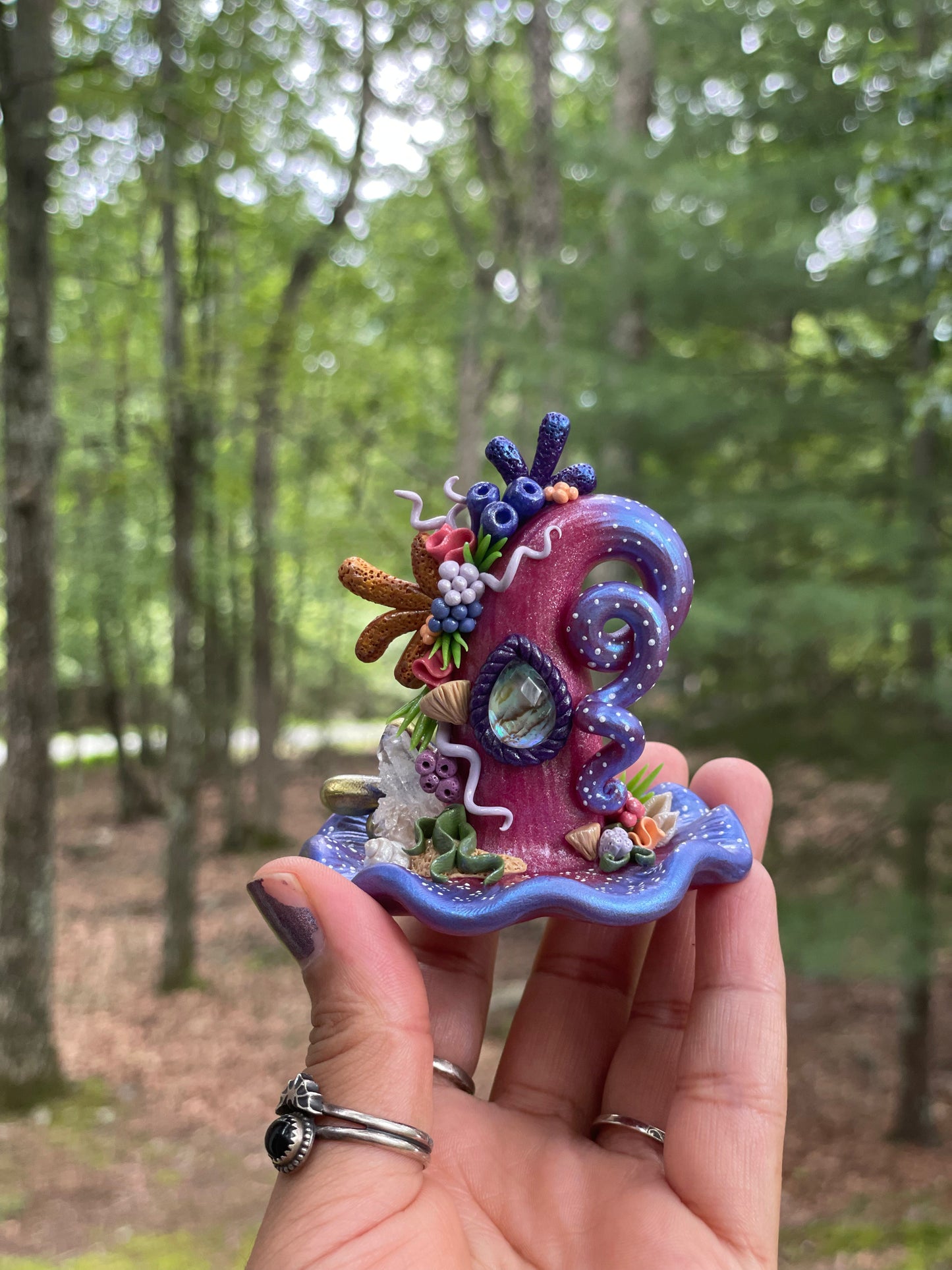 Coral cleansing witch hat