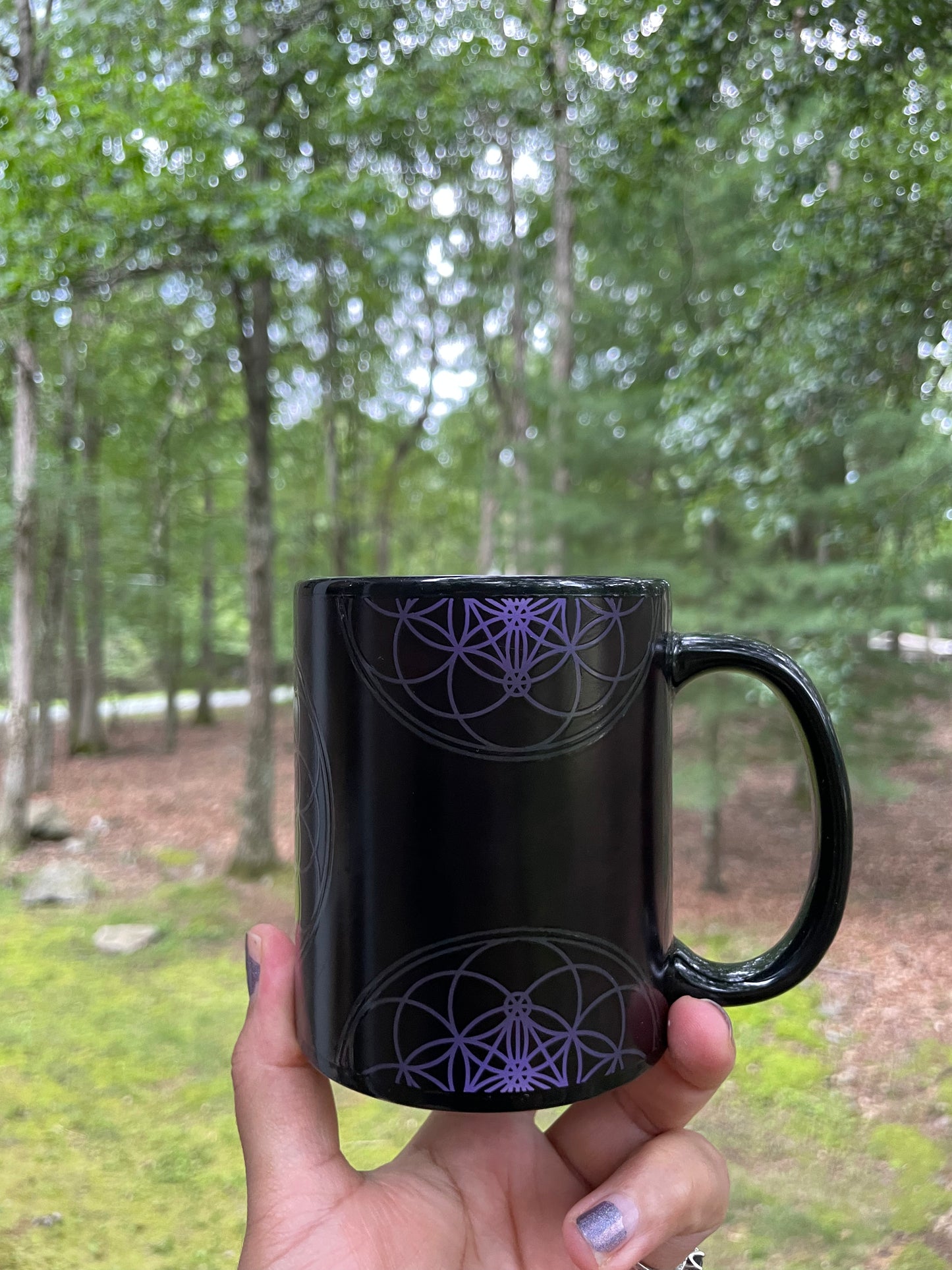 Flower of life color changing mug
