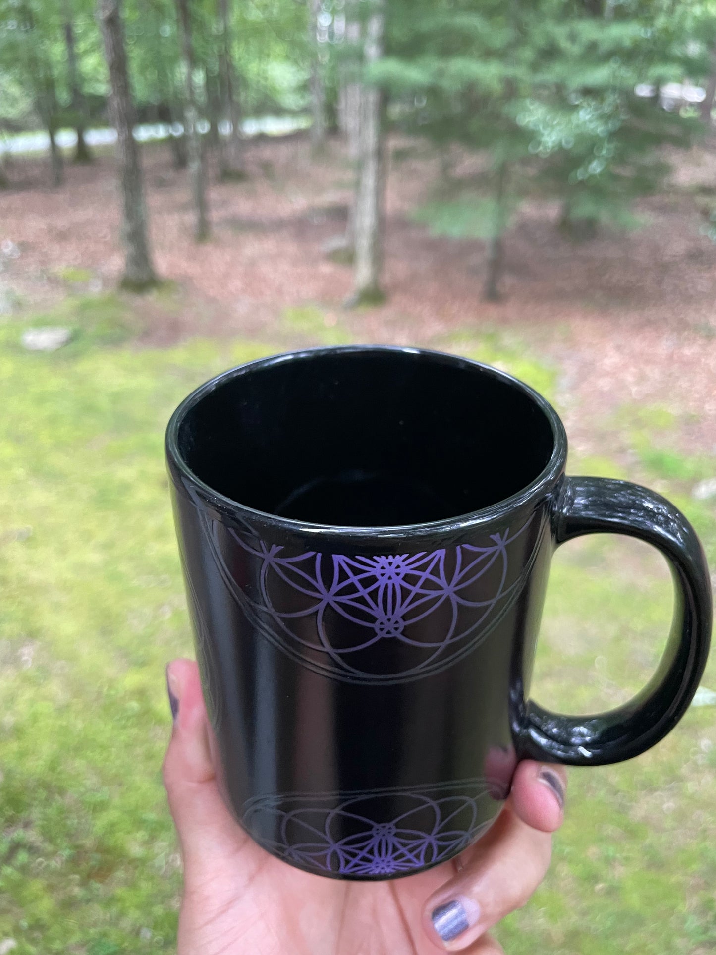 Flower of life color changing mug