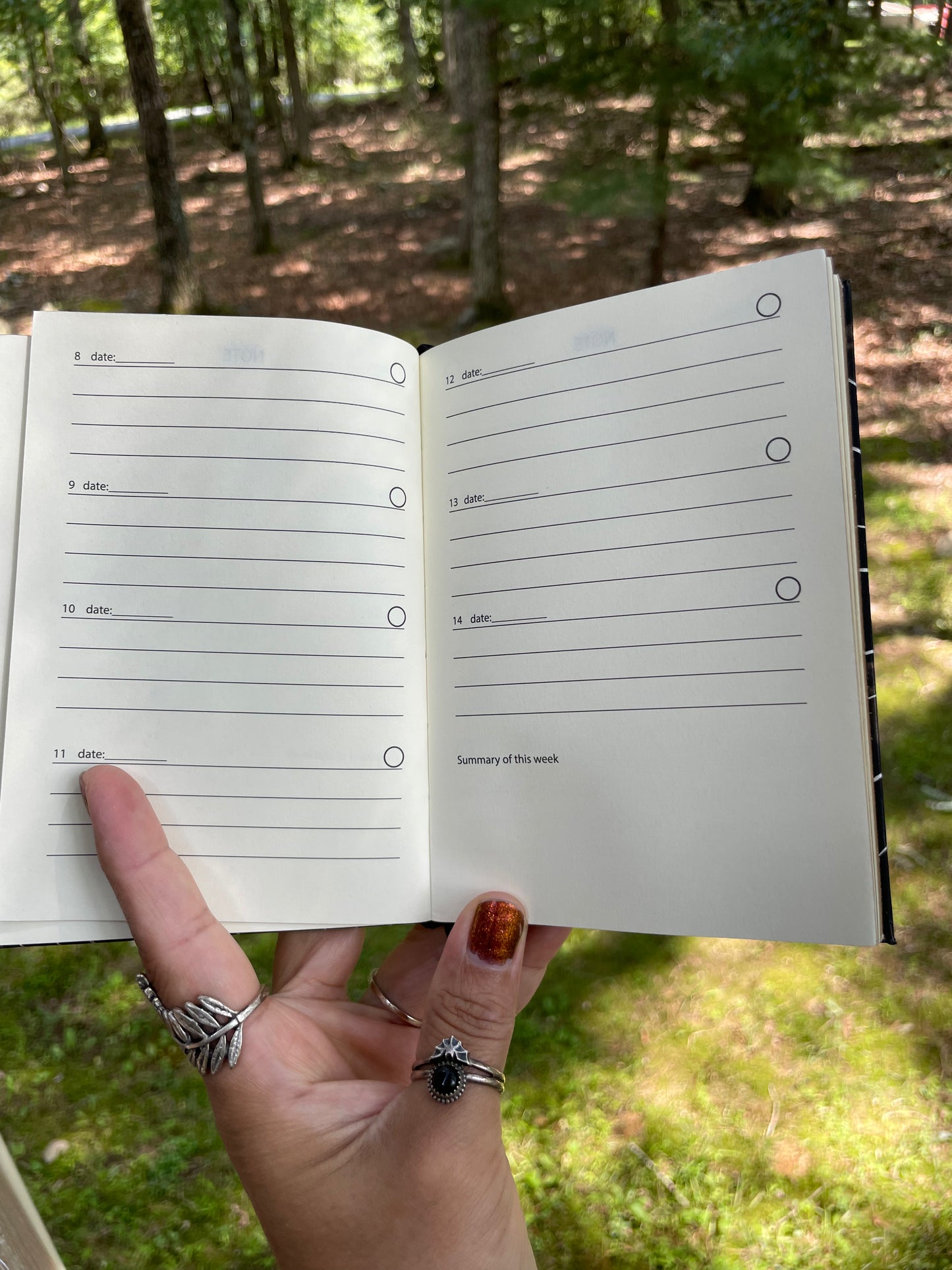 Leather bound moon a phase ritual journal (small)