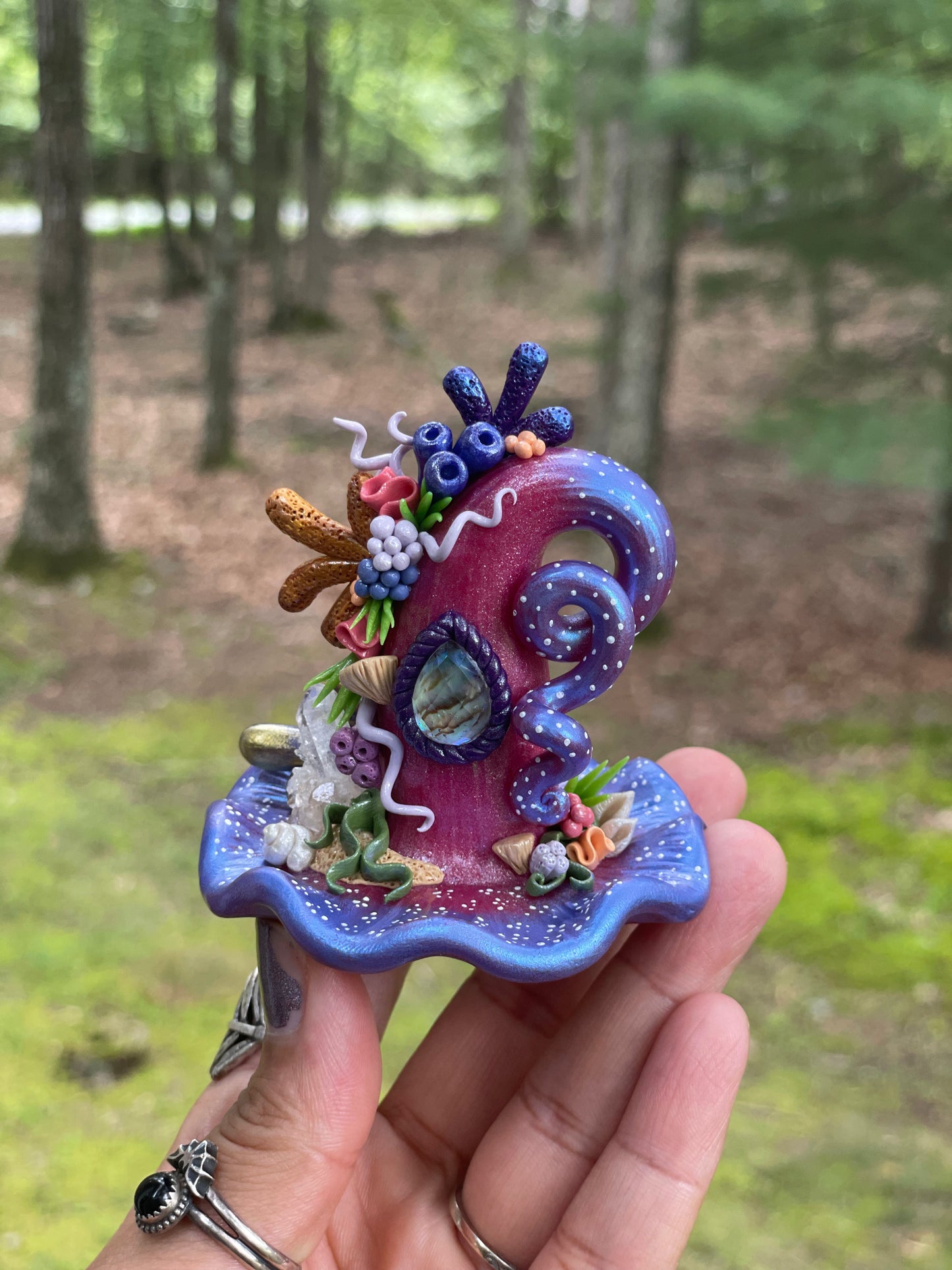 Coral cleansing witch hat