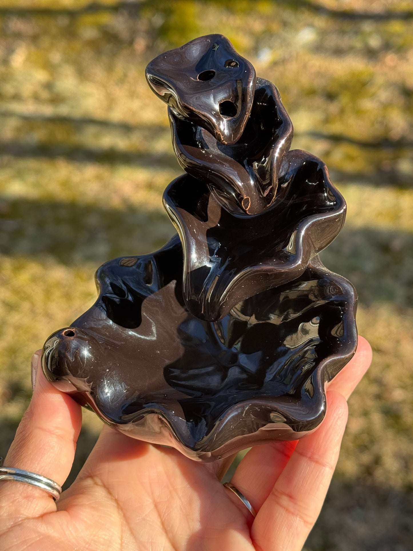 Lily leaf Backflow incense fountain