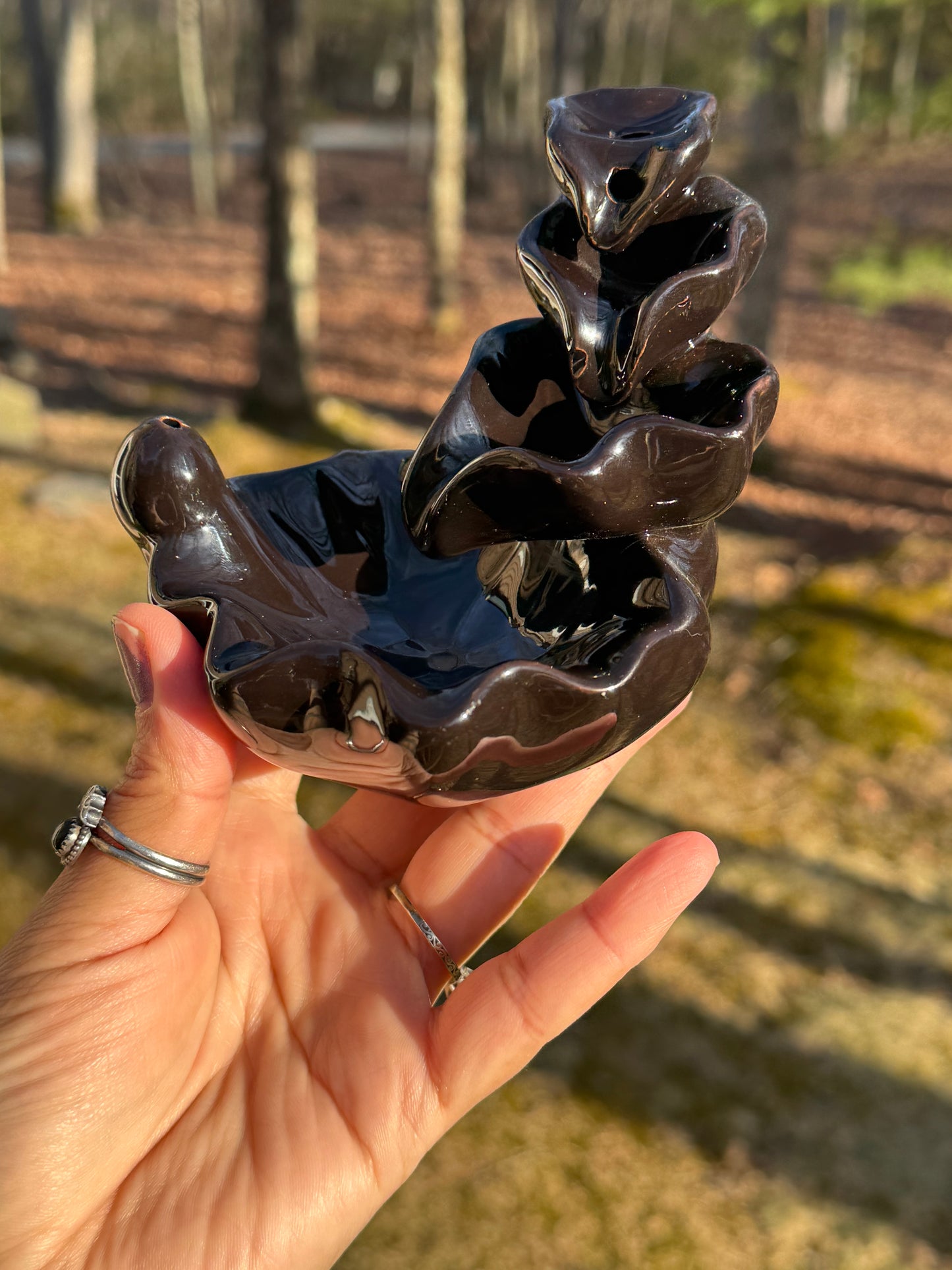 Lily leaf Backflow incense fountain