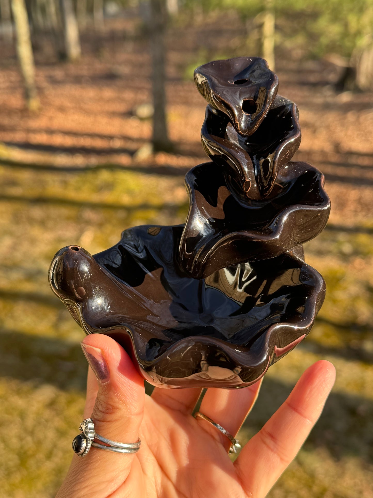Lily leaf Backflow incense fountain