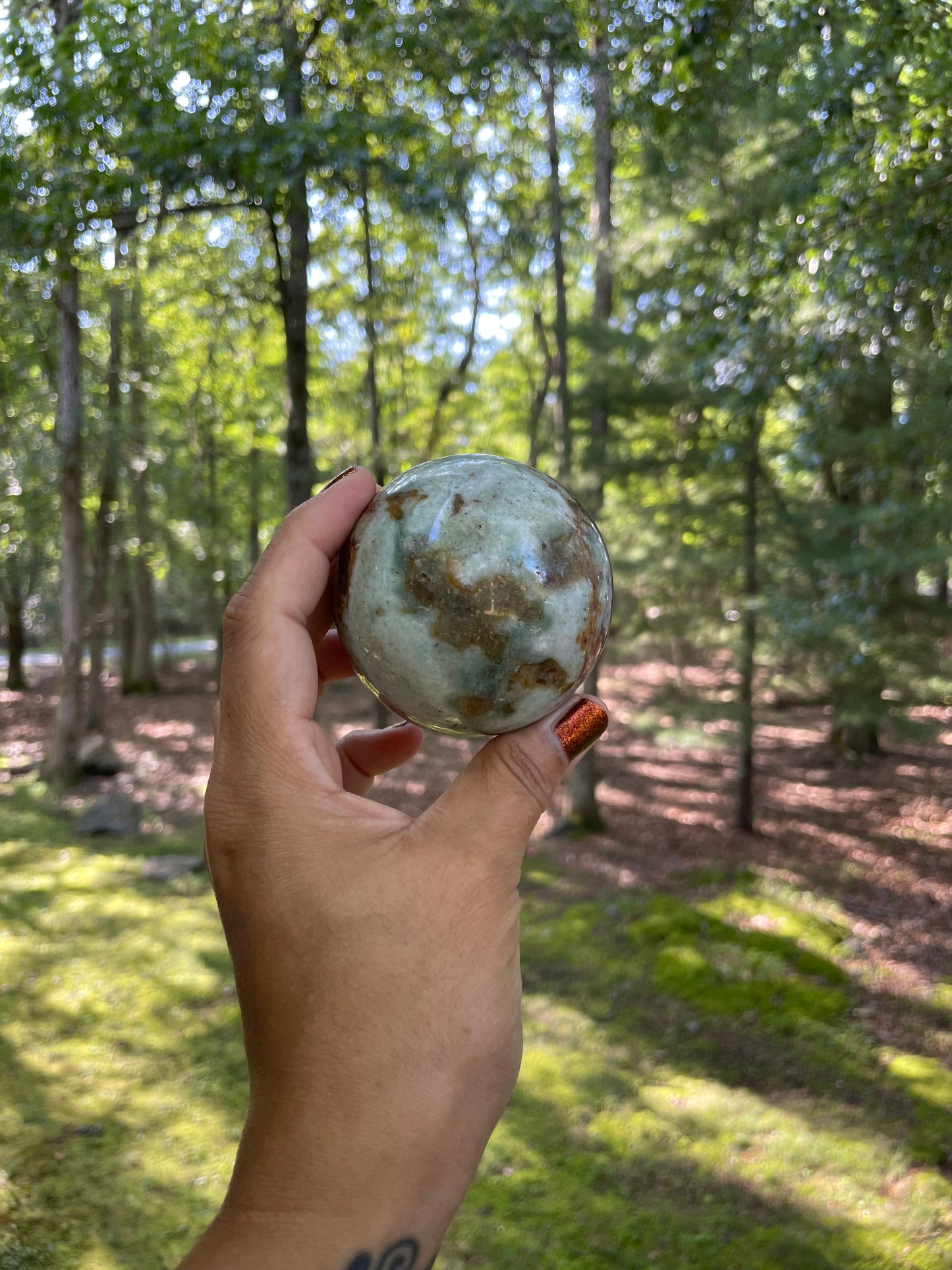 Ocean jasper sphere