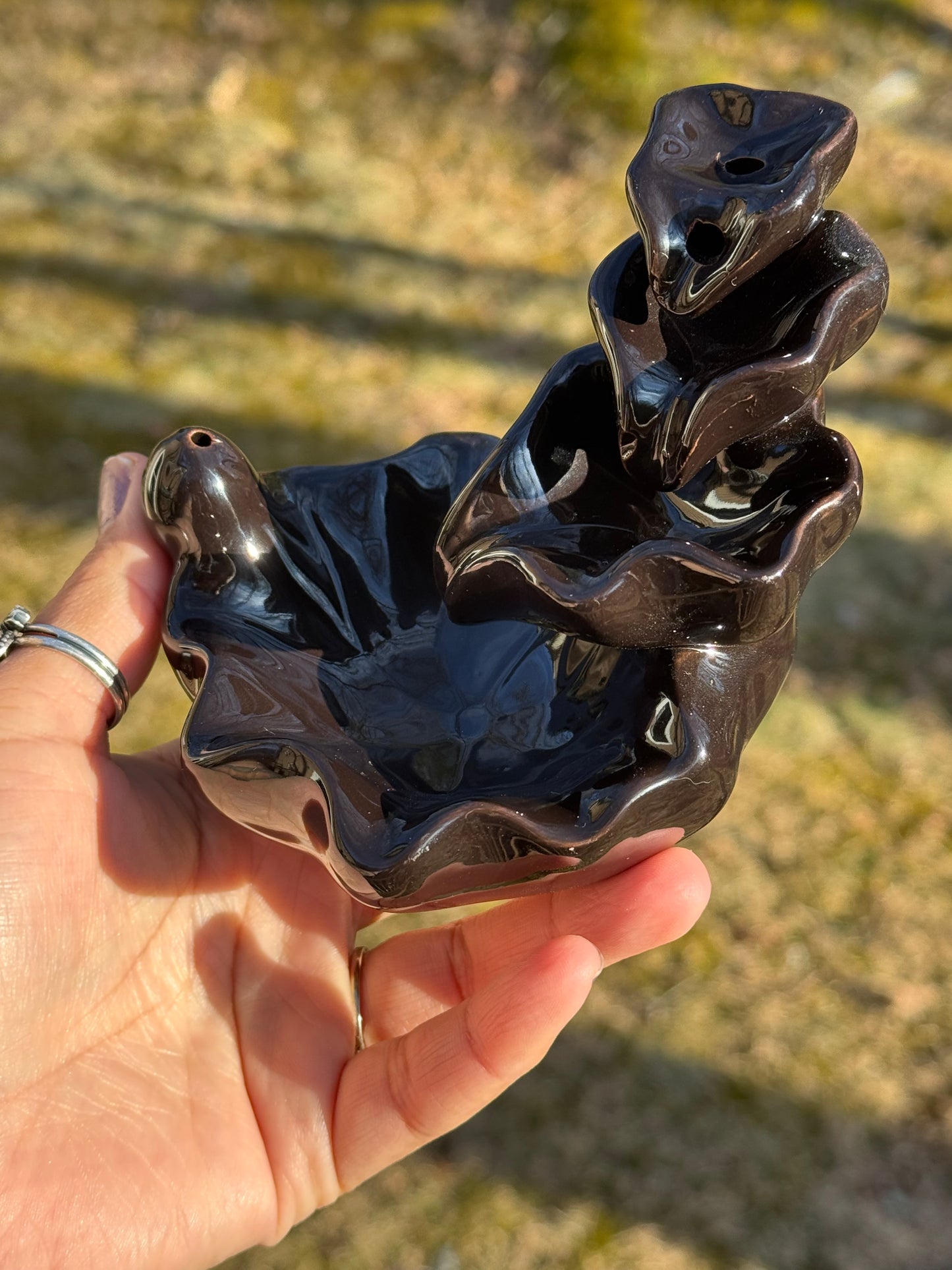 Lily leaf Backflow incense fountain