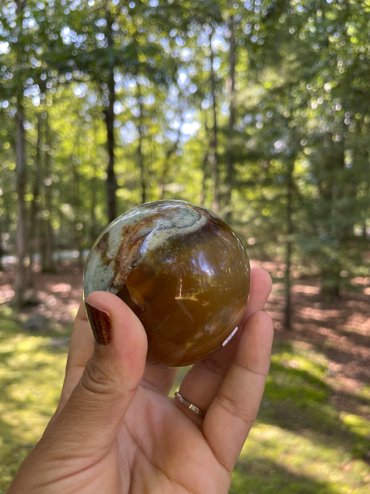 Ocean jasper sphere