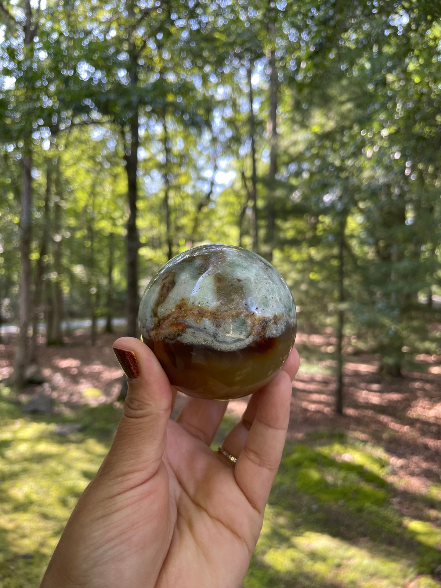 Ocean jasper sphere