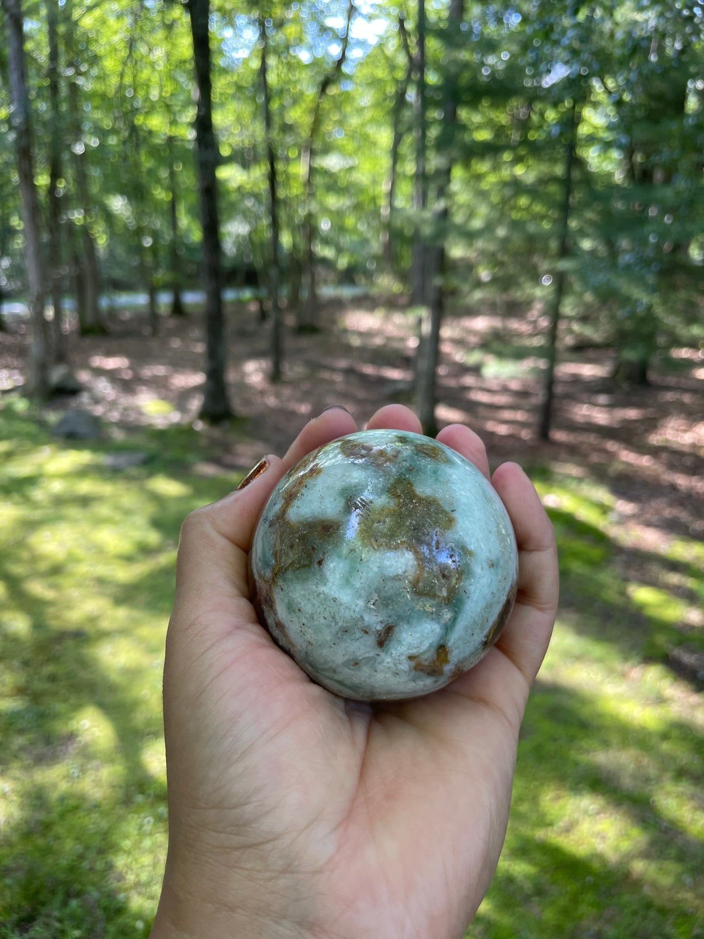 Ocean jasper sphere