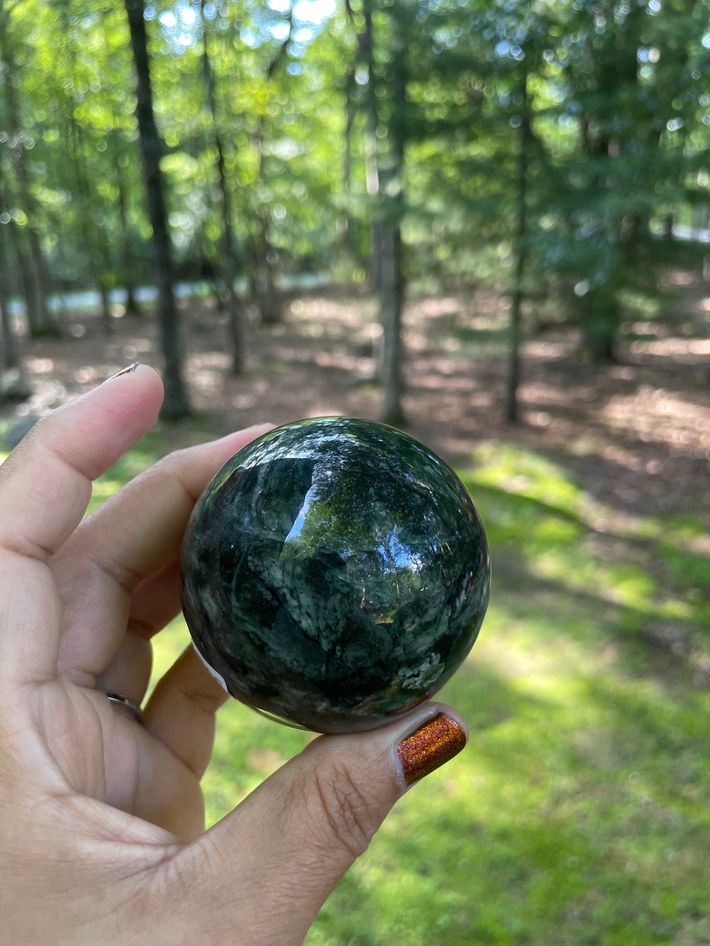 High quality serpentine sphere