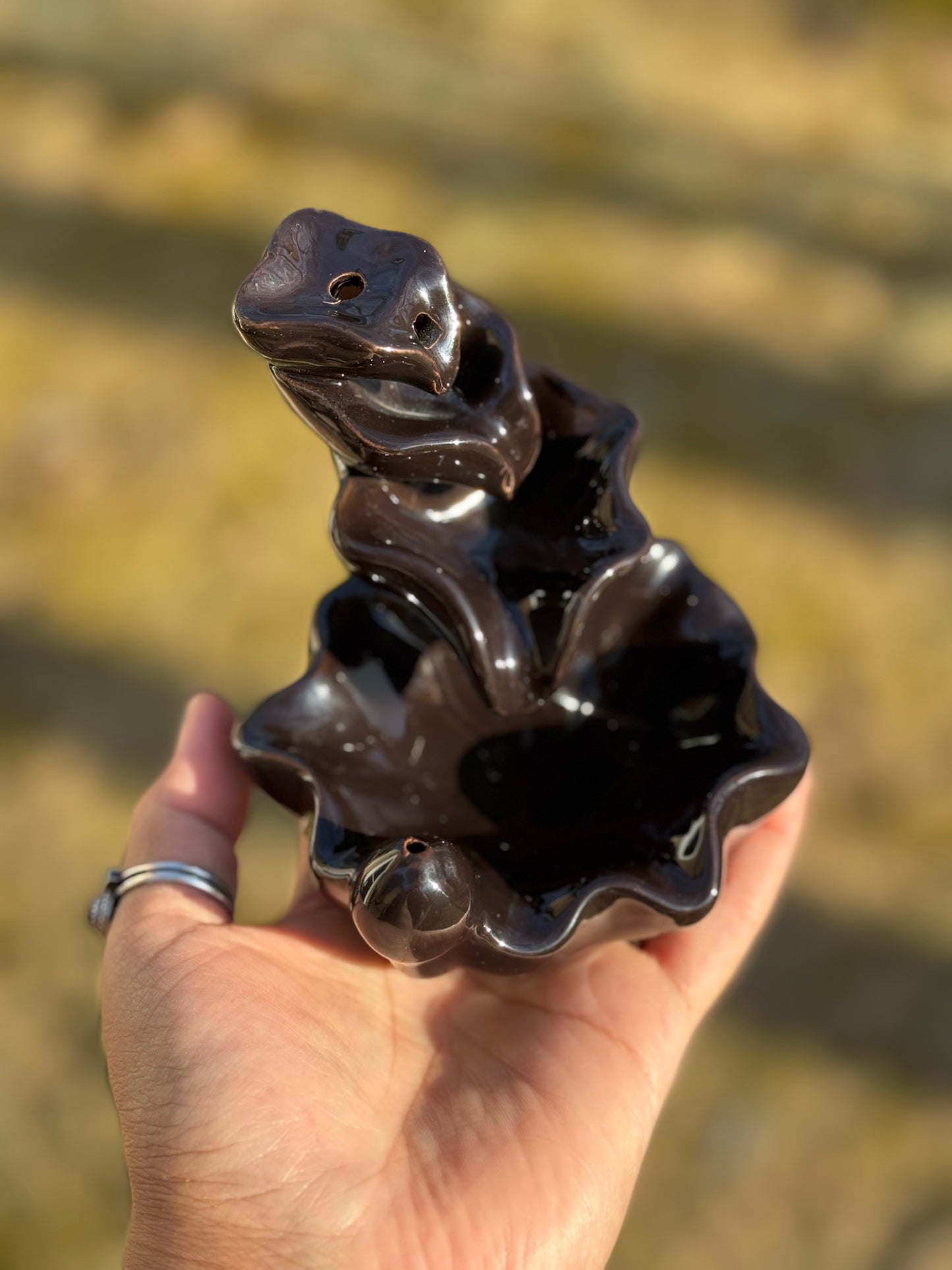 Lily leaf Backflow incense fountain
