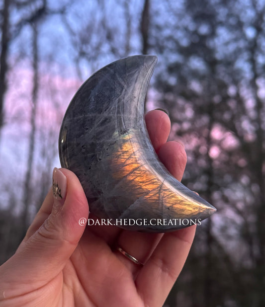 Sunset flash labradorite moon