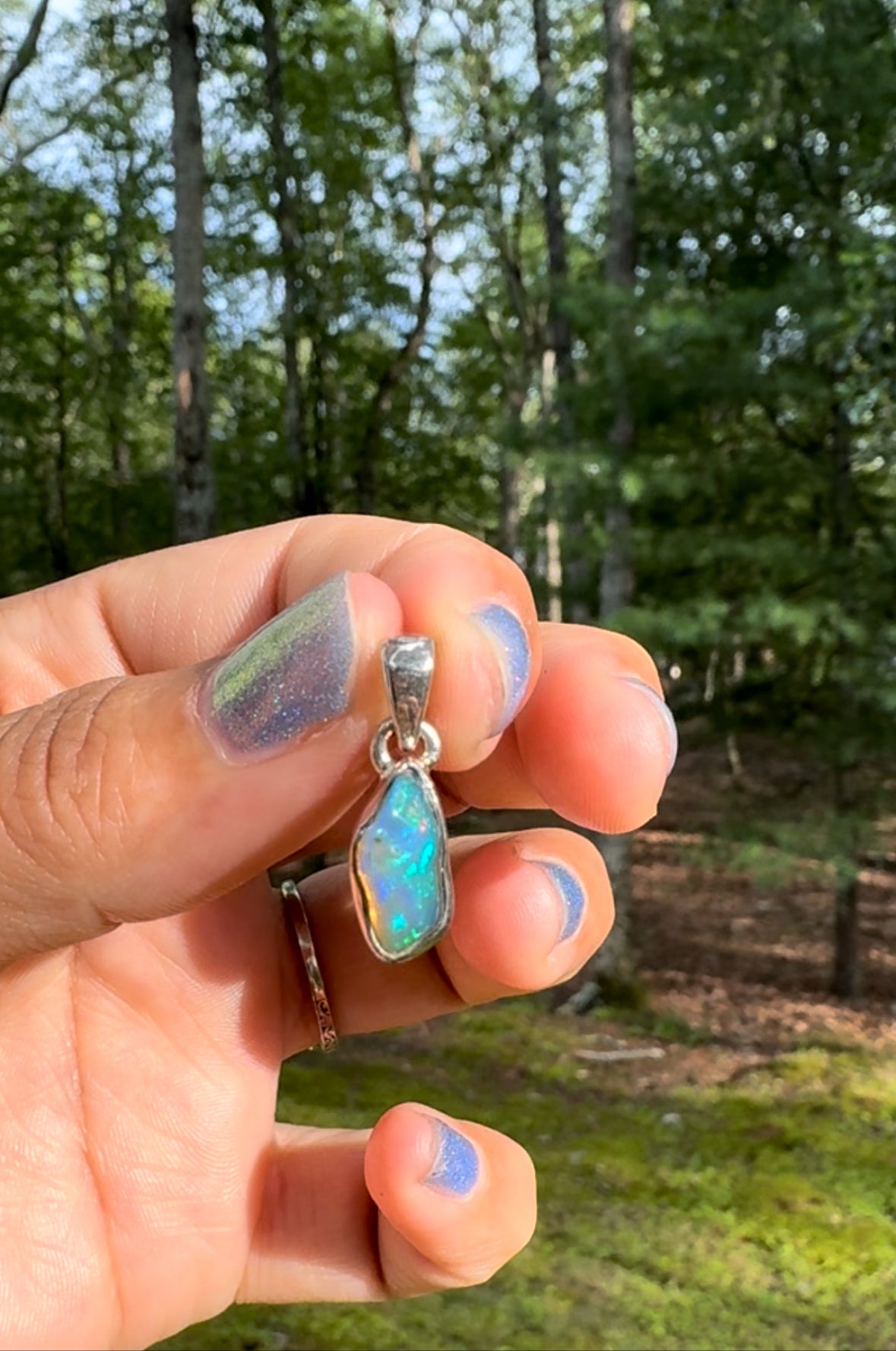 Ethiopian opal pendants