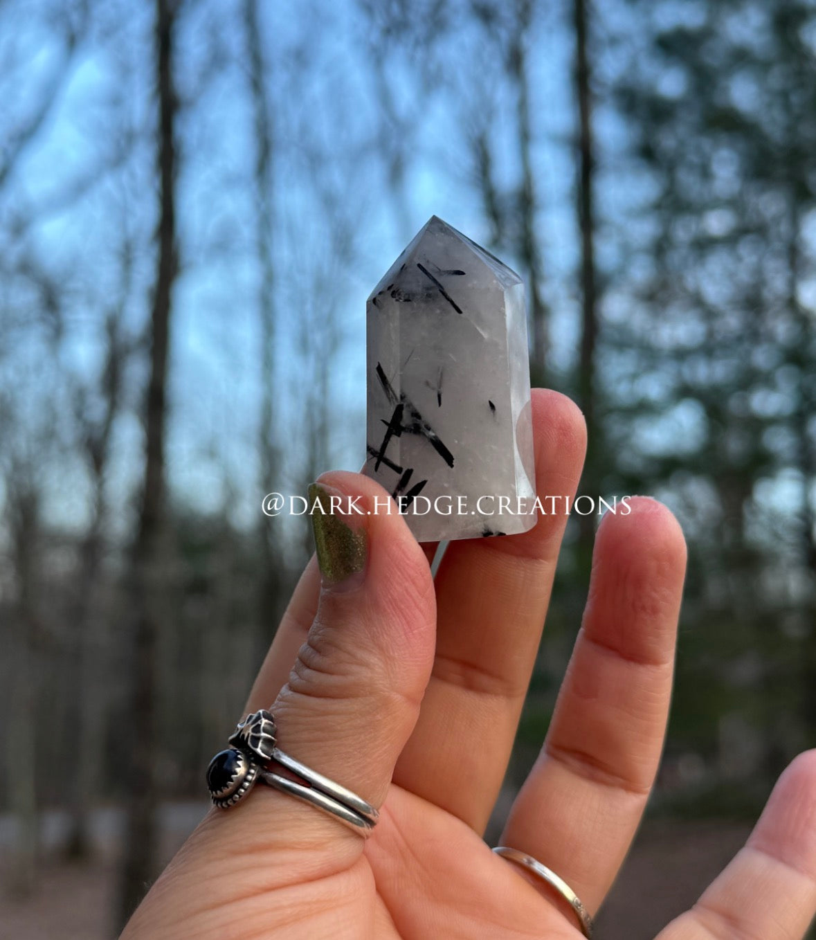 Black tourmaline in quartz (Brazil)