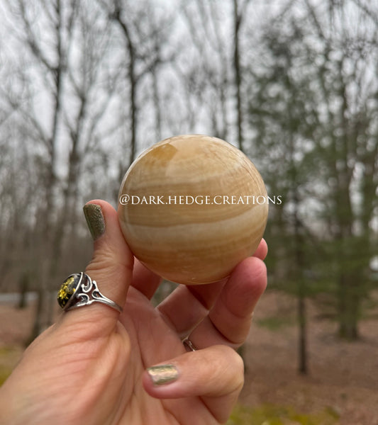 Orange calcite sphere