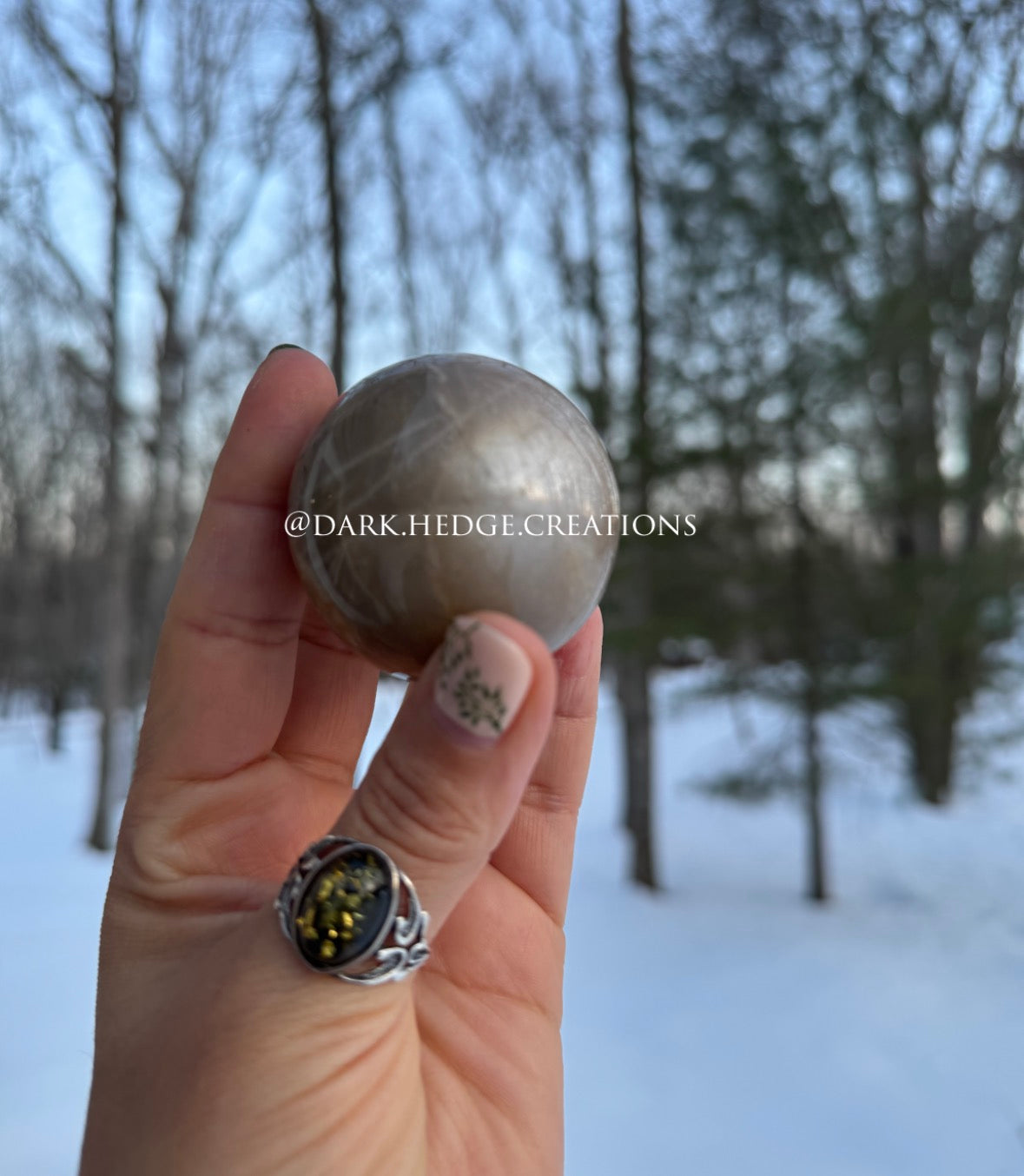 Grey Moonstone sphere