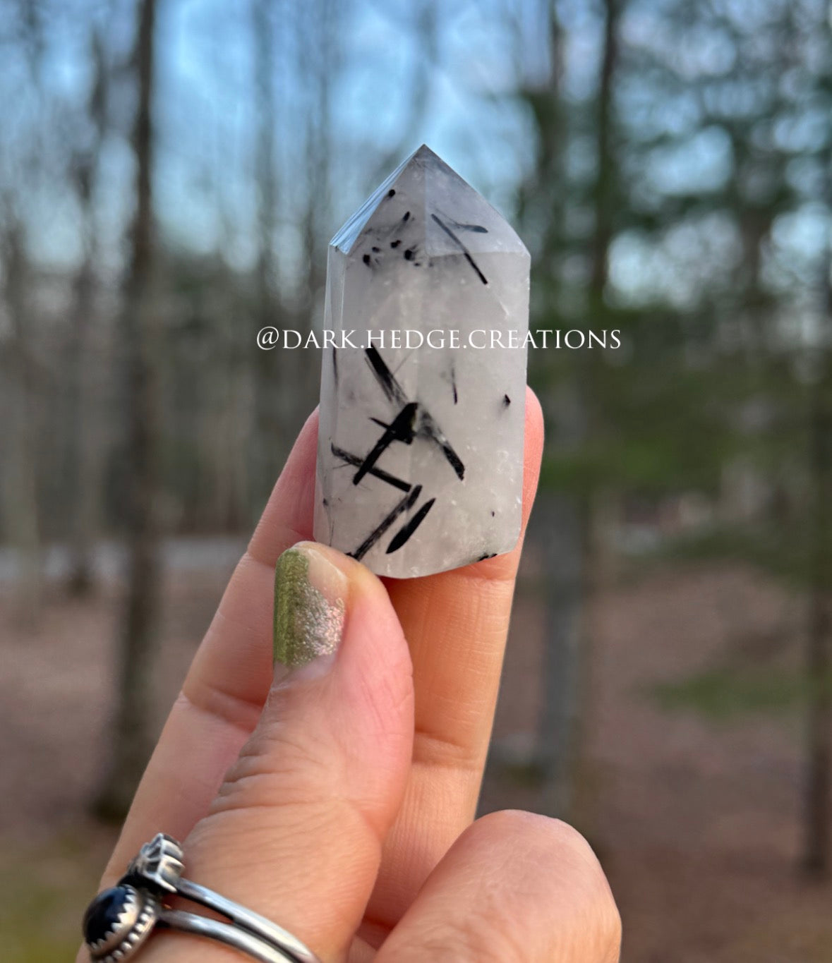Black tourmaline in quartz (Brazil)