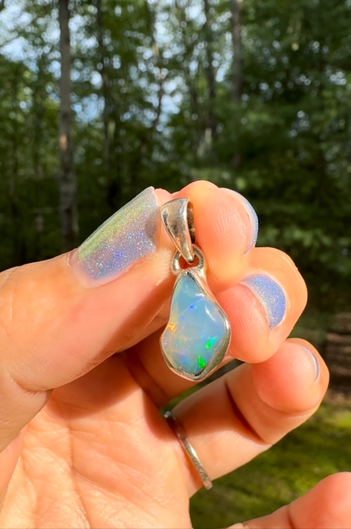 Ethiopian opal pendants