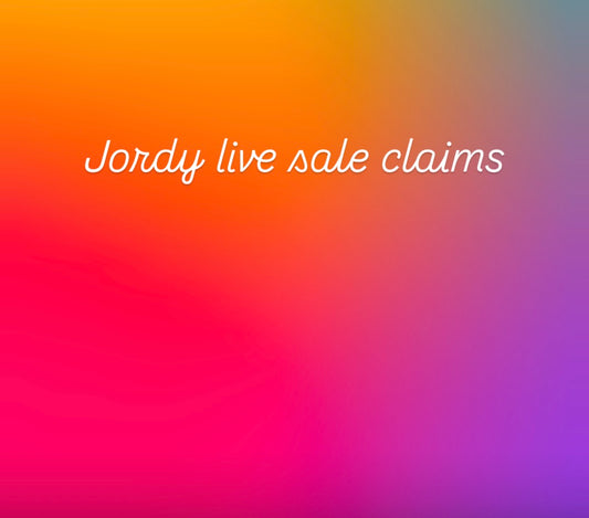 Jordy live sale claims