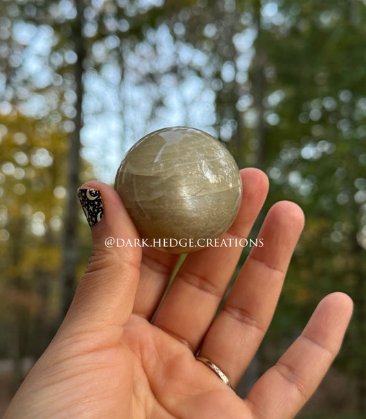 White moonstone sphere