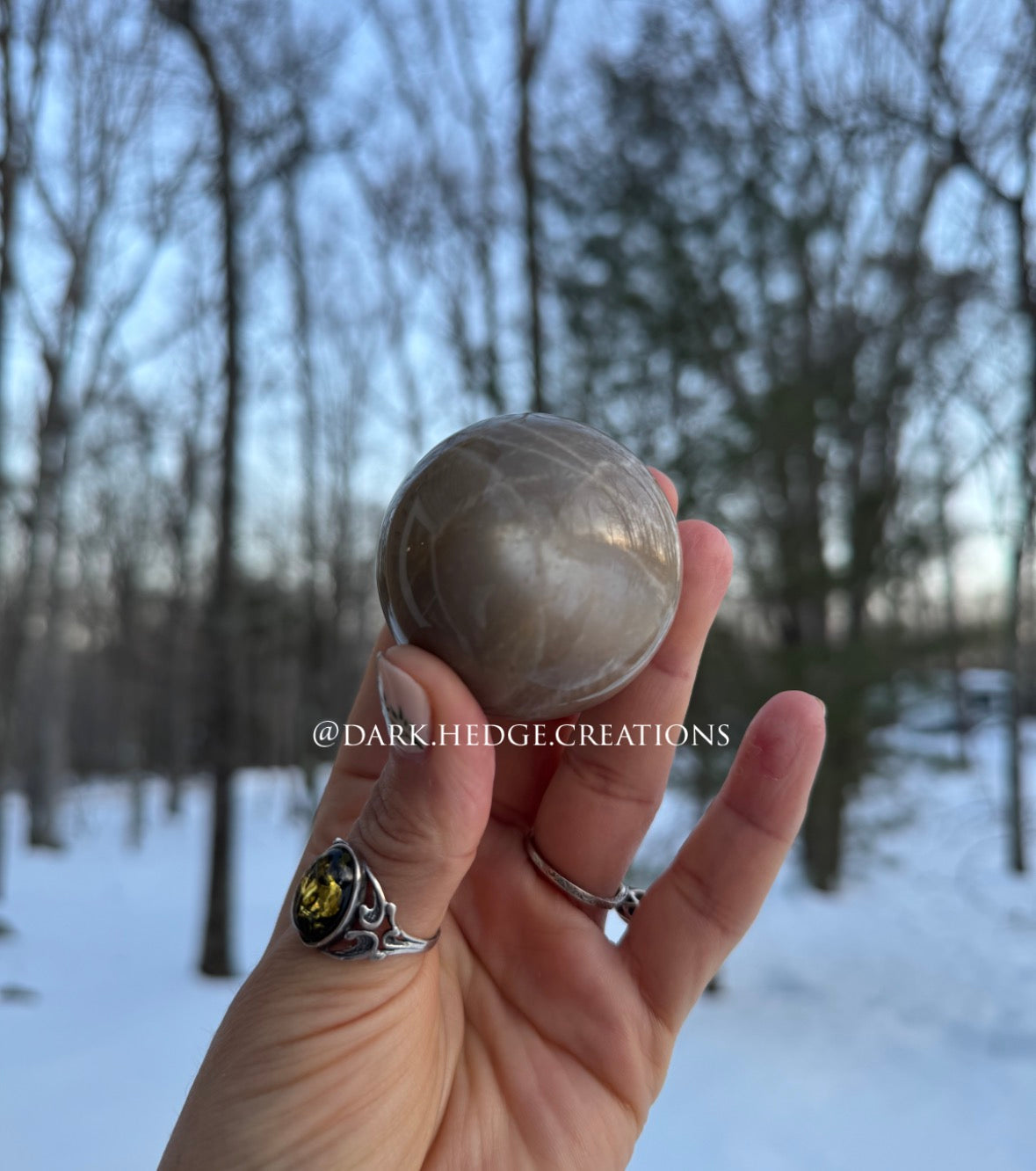 Grey Moonstone sphere