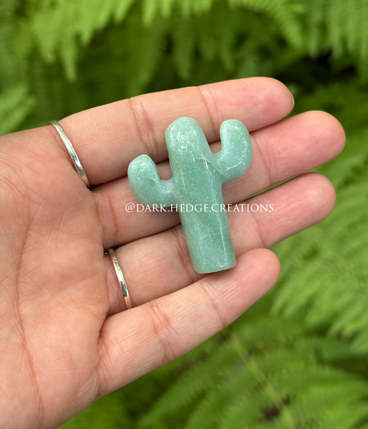 Green aventurine cactus