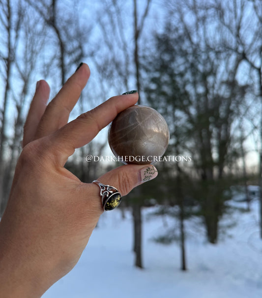 Grey Moonstone sphere