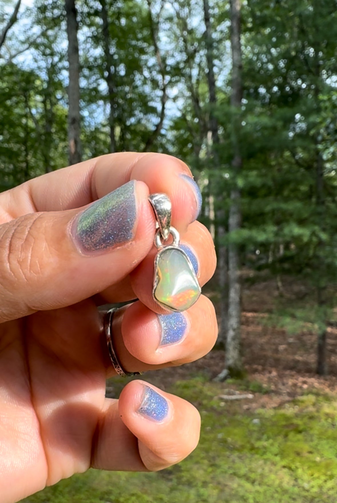 Ethiopian opal pendants