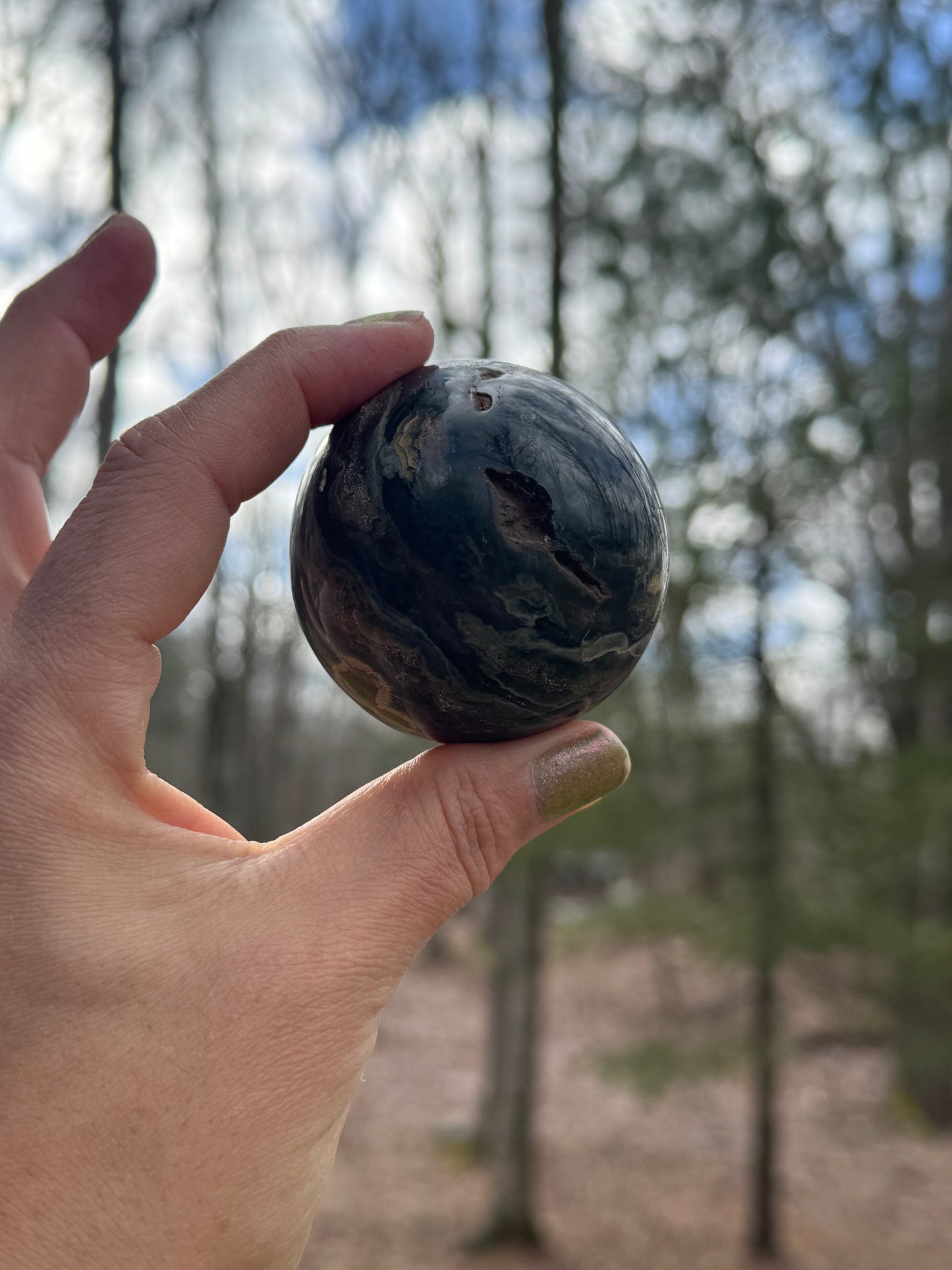 Amazing ocean Jasper sphere